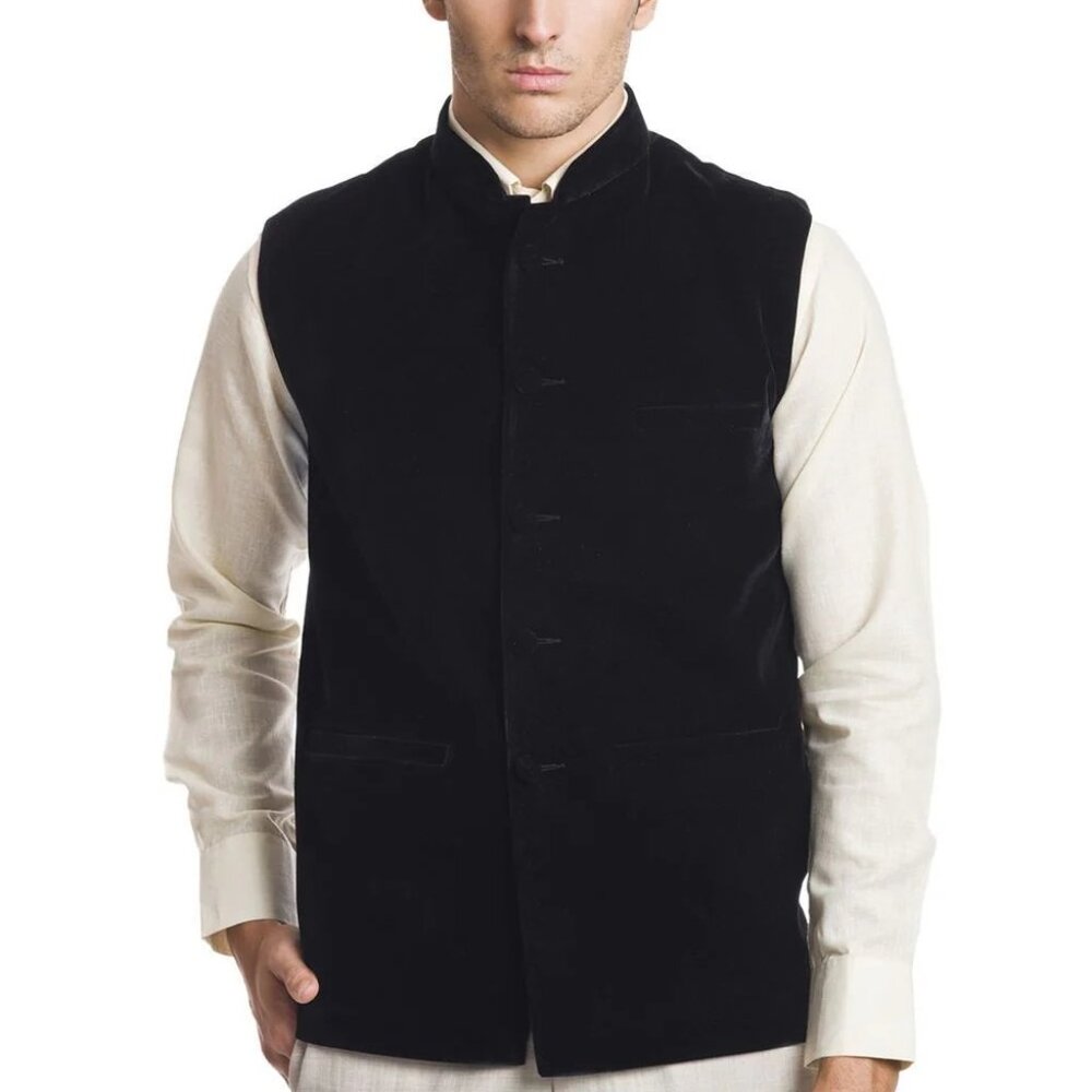 Velvet Black Modi Nehru Jacket s42